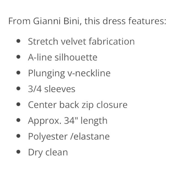 Gianni Bini MARIAH Velvet Plunging Neckline Mini Color JAM - Picture 9 of 9